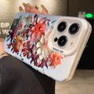 For iPhone 12 Flower Series Color Silver TPU Hybrid PC Phone Case(Colorful Flowers CW115) - 2