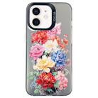 For iPhone 12 mini Flower Series Color Silver TPU Hybrid PC Phone Case(Colorful Flowers CK111) - 1