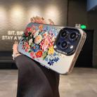 For iPhone 12 Pro Flower Series Color Silver TPU Hybrid PC Phone Case(Colorful Flowers CK114) - 2