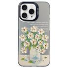 For iPhone 11 Pro Max Flower Series Color Silver TPU Hybrid PC Phone Case(Daisy CK120) - 1