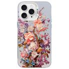 For iPhone 11 Pro Flower Series Color Silver TPU Hybrid PC Phone Case(Colorful Flowers CW117) - 1