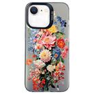 For iPhone SE 2022 / SE 2020 / 8 / 7 Flower Series Color Silver TPU Hybrid PC Phone Case(Colorful Flowers CK114) - 1