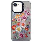 For iPhone SE 2022 / SE 2020 / 8 / 7 Flower Series Color Silver TPU Hybrid PC Phone Case(Colorful Flowers CK118) - 1