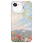 For iPhone SE 2022 / SE 2020 / 8 / 7 Flower Series Color Silver TPU Hybrid PC Phone Case(Blue Sky Flowers CW119) - 1