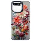 For iPhone 8 Plus / 7 Plus Flower Series Color Silver TPU Hybrid PC Phone Case(Colorful Flowers CK115) - 1