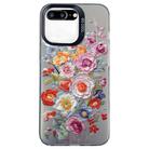For iPhone 8 Plus / 7 Plus Flower Series Color Silver TPU Hybrid PC Phone Case(Colorful Flowers CK118) - 1