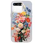 For iPhone 8 Plus / 7 Plus Flower Series Color Silver TPU Hybrid PC Phone Case(Colorful Flowers CW114) - 1