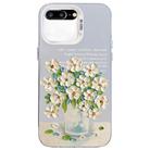 For iPhone 8 Plus / 7 Plus Flower Series Color Silver TPU Hybrid PC Phone Case(Daisy CW120) - 1