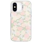 For iPhone XS Max Flower Series Color Silver TPU Hybrid PC Phone Case(Tulip CW121) - 1