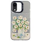 For iPhone XR Flower Series Color Silver TPU Hybrid PC Phone Case(Daisy CK120) - 1