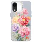 For iPhone XR Flower Series Color Silver TPU Hybrid PC Phone Case(Colorful Flowers CW113) - 1