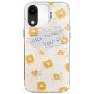 For iPhone XR Flower Series Color Silver TPU Hybrid PC Phone Case(Small Yellow Flowers CW122) - 1