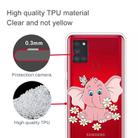 For Samsung Galaxy A21s Shockproof Painted Transparent TPU Protective Case(Little Pink Elephant) - 3