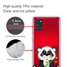 For Samsung Galaxy A21s Shockproof Painted Transparent TPU Protective Case(Bamboo Bear) - 3