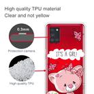 For Samsung Galaxy A21s Shockproof Painted Transparent TPU Protective Case(Cute Cat) - 3