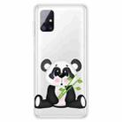 For Samsung Galaxy M51 Shockproof Painted Transparent TPU Protective Case(Bamboo Bear) - 1