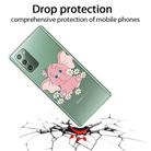 For Samsung Galaxy Note20 Shockproof Painted Transparent TPU Protective Case(Little Pink Elephant) - 2