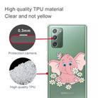 For Samsung Galaxy Note20 Shockproof Painted Transparent TPU Protective Case(Little Pink Elephant) - 3