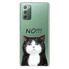 For Samsung Galaxy Note20 Shockproof Painted Transparent TPU Protective Case(NO Cat) - 1