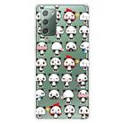 For Samsung Galaxy Note20 Shockproof Painted Transparent TPU Protective Case(Mini Panda) - 1