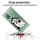 For Samsung Galaxy Note20 Shockproof Painted Transparent TPU Protective Case(Selfie Dog) - 1