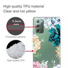 For Samsung Galaxy Note20 Shockproof Painted Transparent TPU Protective Case(Gem Flower) - 3