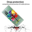 For Samsung Galaxy Note20 Shockproof Painted Transparent TPU Protective Case(Oil Painting Tree) - 2