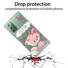 For Samsung Galaxy Note20 Shockproof Painted Transparent TPU Protective Case(Cute Cat) - 2