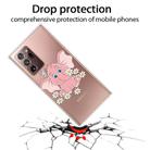 For Samsung Galaxy Note20 Ultra Shockproof Painted Transparent TPU Protective Case(Little Pink Elephant) - 2