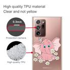 For Samsung Galaxy Note20 Ultra Shockproof Painted Transparent TPU Protective Case(Little Pink Elephant) - 3