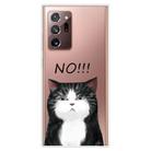 For Samsung Galaxy Note20 Ultra Shockproof Painted Transparent TPU Protective Case(NO Cat) - 1