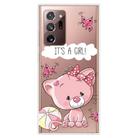 For Samsung Galaxy Note20 Ultra Shockproof Painted Transparent TPU Protective Case(Cute Cat) - 1