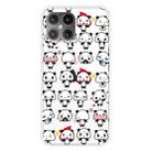 For iPhone 12 mini Shockproof Painted Transparent TPU Protective Case(Mini Panda) - 1