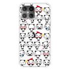 For iPhone 12 Pro Max Shockproof Painted Transparent TPU Protective Case(Mini Panda) - 1