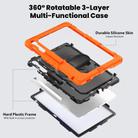 For Samsung Galaxy Tab S10 FE+ Silicone Hybrid PC Tablet Case with Shoulder Strap(Orange) - 3