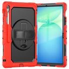 For Samsung Galaxy Tab S10 FE+ Silicone Hybrid PC Tablet Case with Shoulder Strap(Red) - 2