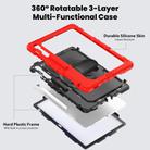 For Samsung Galaxy Tab S10 FE+ Silicone Hybrid PC Tablet Case with Shoulder Strap(Red) - 3