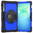 For Samsung Galaxy Tab S10 FE+ Silicone Hybrid PC Tablet Case with Shoulder Strap(Blue PC) - 2