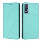 For TCL 30 5G / TCL 30+ Strong Magnetic Frosted Flip Leather Phone Case(Light Blue) - 1