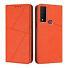 For TCL 30 XE 5G Strong Magnetic Frosted Flip Leather Phone Case(Orange) - 1