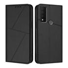 For TCL 30 XE 5G Strong Magnetic Frosted Flip Leather Phone Case(Black) - 1