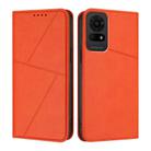 For TCL 50 LE / K23 / K24 Strong Magnetic Frosted Flip Leather Phone Case(Orange) - 1