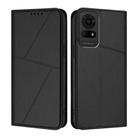 For TCL 50 LE / K23 / K24 Strong Magnetic Frosted Flip Leather Phone Case(Black) - 1