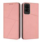 For TCL 50 LE / K23 / K24 Strong Magnetic Frosted Flip Leather Phone Case(Pink) - 1