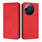 For TCL 50 Pro NxtPaper Strong Magnetic Frosted Flip Leather Phone Case(Red) - 1