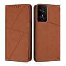 For TCL 50 SE / TCL 40 NxtPaper 4G Strong Magnetic Frosted Flip Leather Phone Case(Coffee Color) - 1