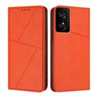 For TCL 50 SE / TCL 40 NxtPaper 4G Strong Magnetic Frosted Flip Leather Phone Case(Orange) - 1