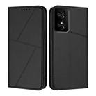 For TCL 50 SE / TCL 40 NxtPaper 4G Strong Magnetic Frosted Flip Leather Phone Case(Black) - 1