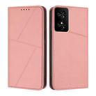 For TCL 50 SE / TCL 40 NxtPaper 4G Strong Magnetic Frosted Flip Leather Phone Case(Pink) - 1