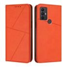 For TCL 305 / 306 / 30E / 30 SE Strong Magnetic Frosted Flip Leather Phone Case(Orange) - 1
